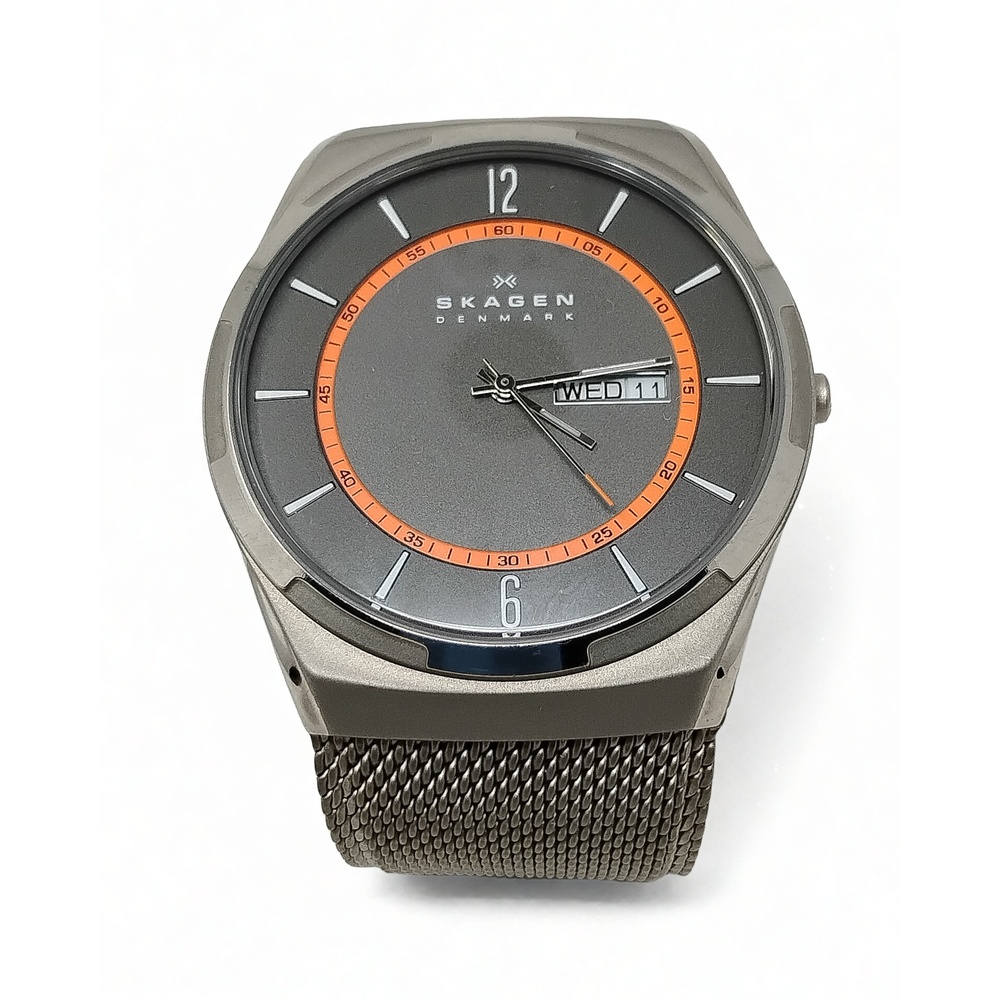 Minimalist Modern Skagen Melbye Titanium Mesh Strap Watch 40mm Dress Accessory